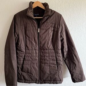 Lands' End Chocolate Quilted Jacket